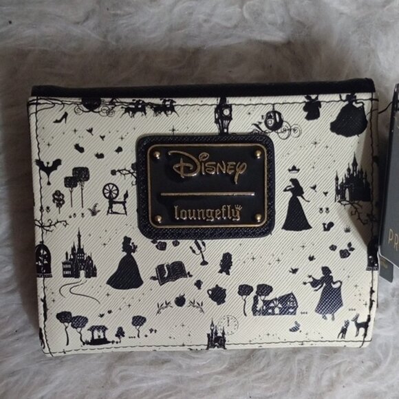 Loungefly Disney Princesses All Over Print Faux Leather Trifold Wallet - Picture 4 of 4